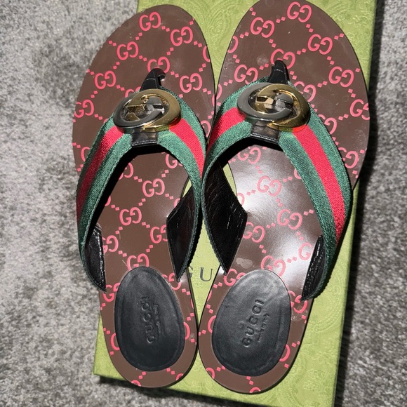 Kika GG Web Flip Flop (Women) Size 39.5 - Picture 6 of 14